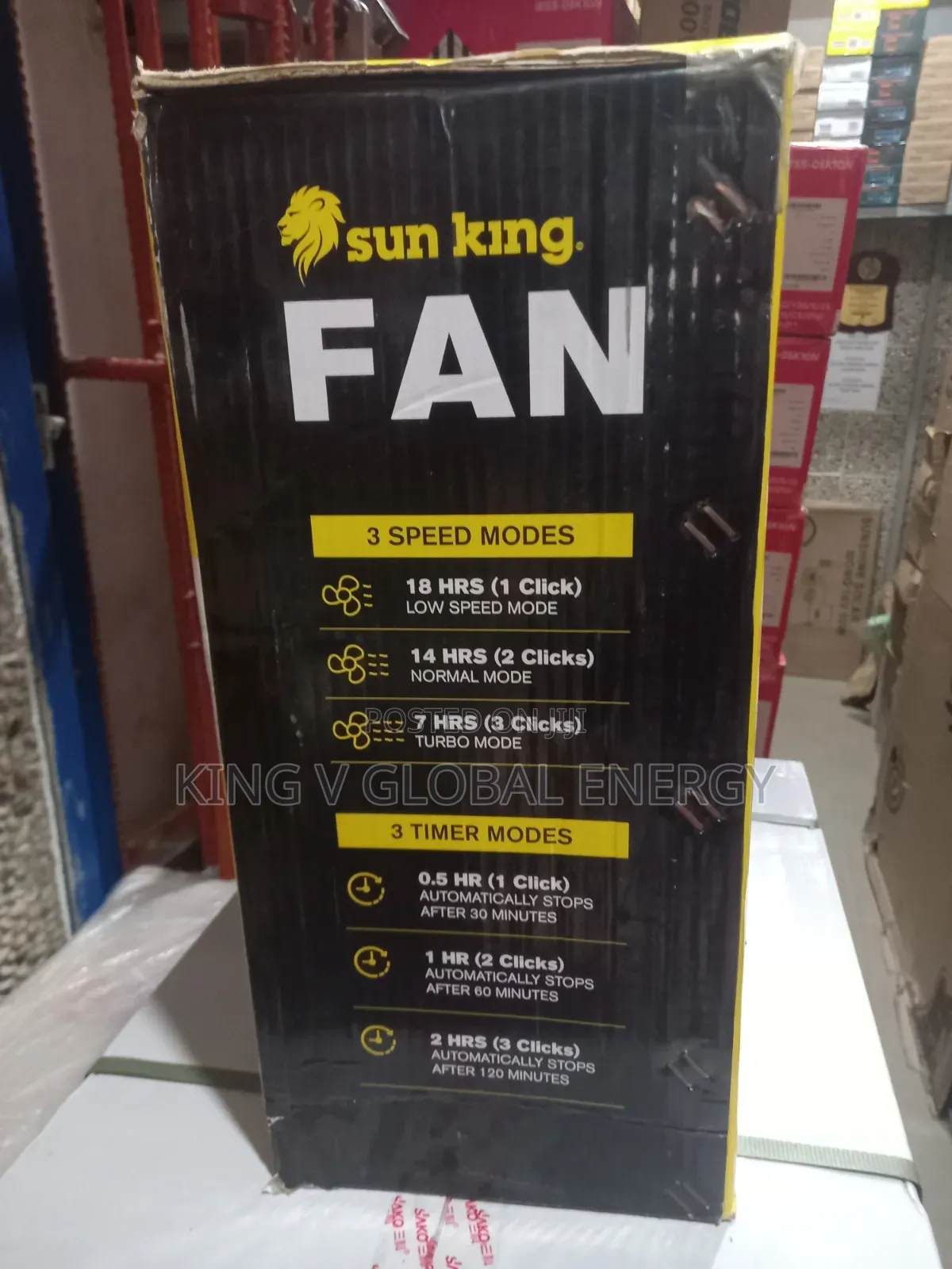 Sun King Solar Powered Fan With Ultra Quiet Cooling