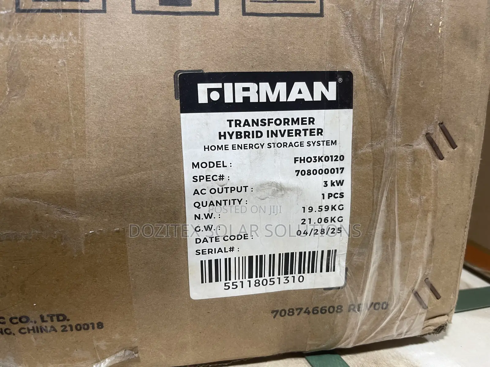 3kva/24v Firman Transformer Off-Grid Solar Inverter