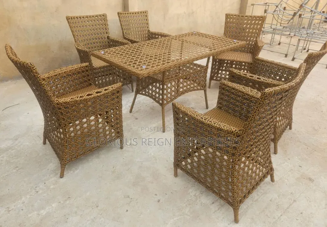 6 in 1 Brown Rattan Set