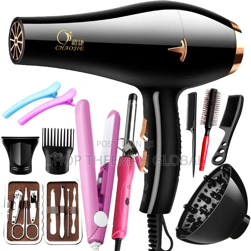 Hair Dryer and Complete Accessory Package