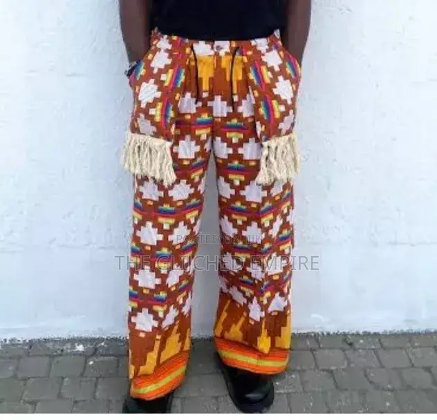 Ankara Cargo With Aso Oke Pocket or Design