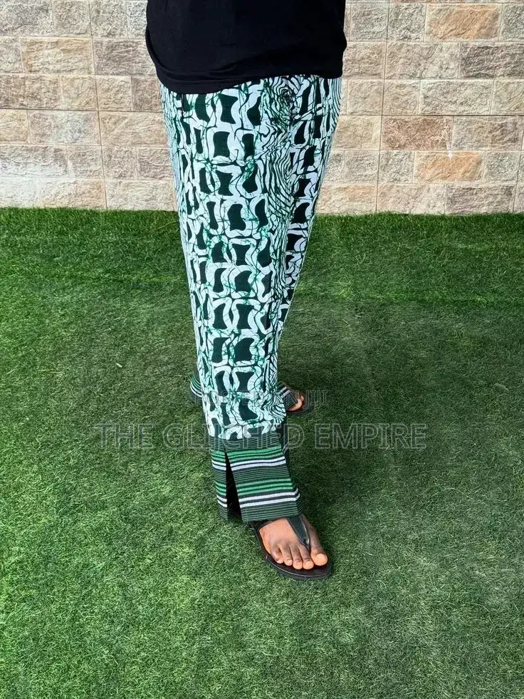 Ankara Cargo With Aso Oke Pocket or Design