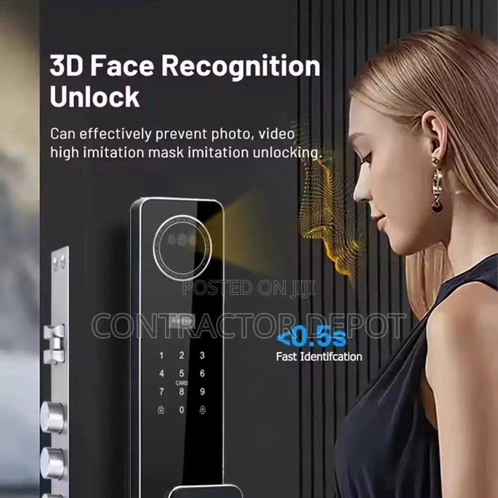 Automatic Face Recognition Smart Lock Fingerprint Tuya Wifi Camera