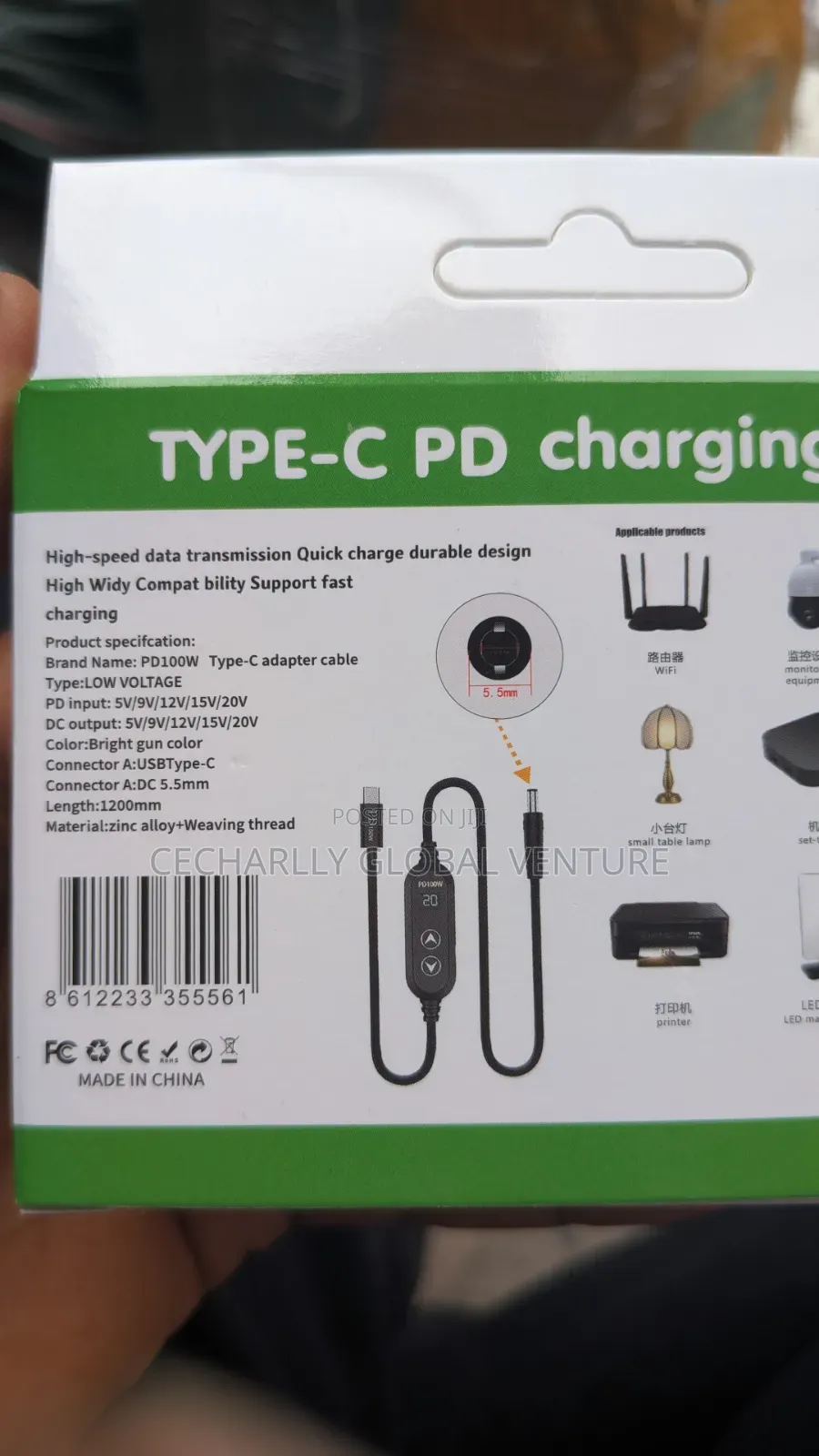 Usb C to Dc Cable Converter
