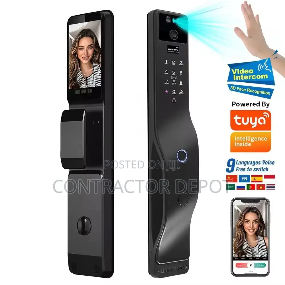 Latest Tuya Video Intercom Lock Security Fingerprint With Doorbell