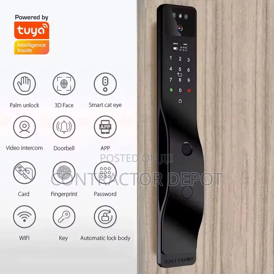 Latest Tuya Video Intercom Lock Security Fingerprint With Doorbell