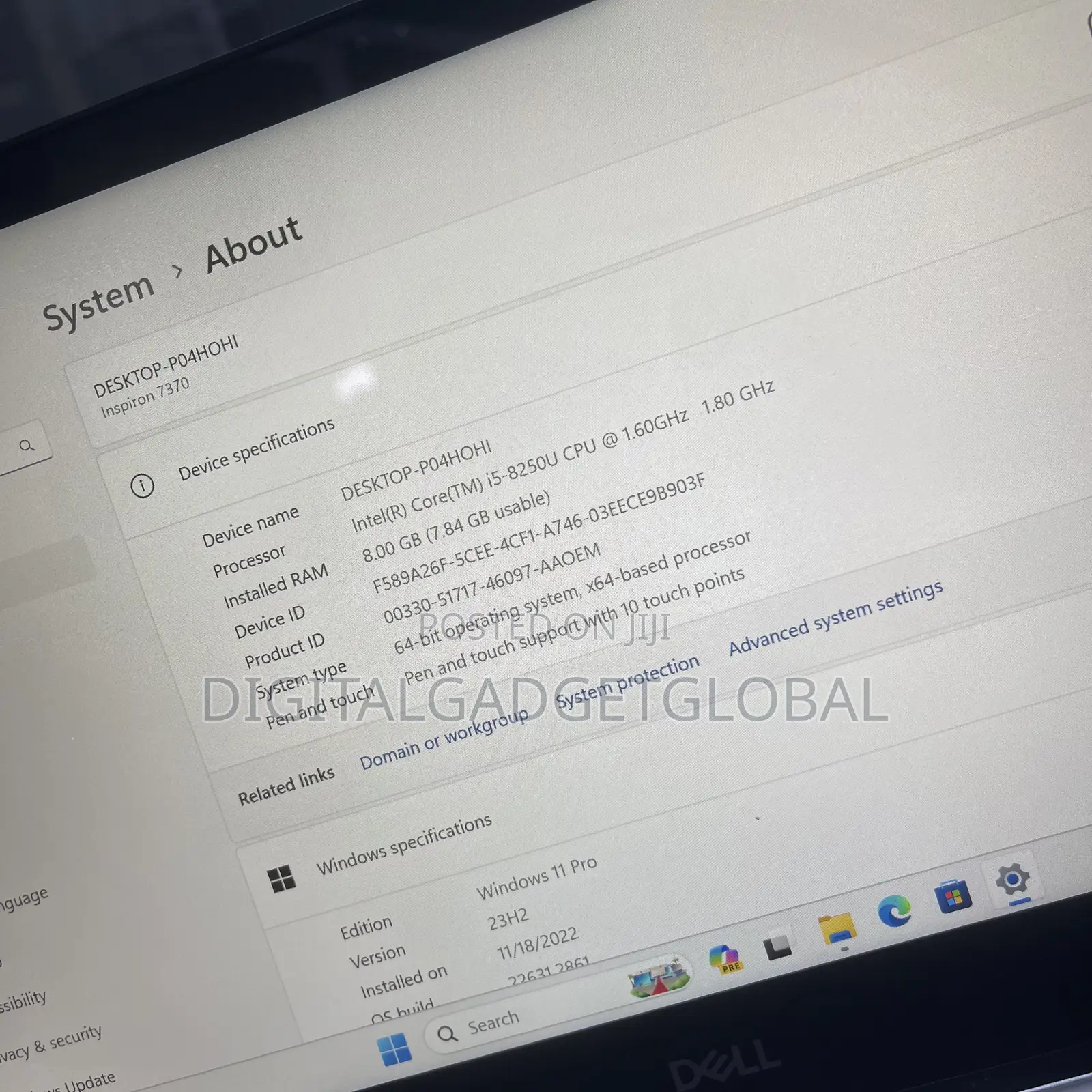 Laptop Dell Inspiron 13 7370 8GB Intel Core i5 SSD 256GB