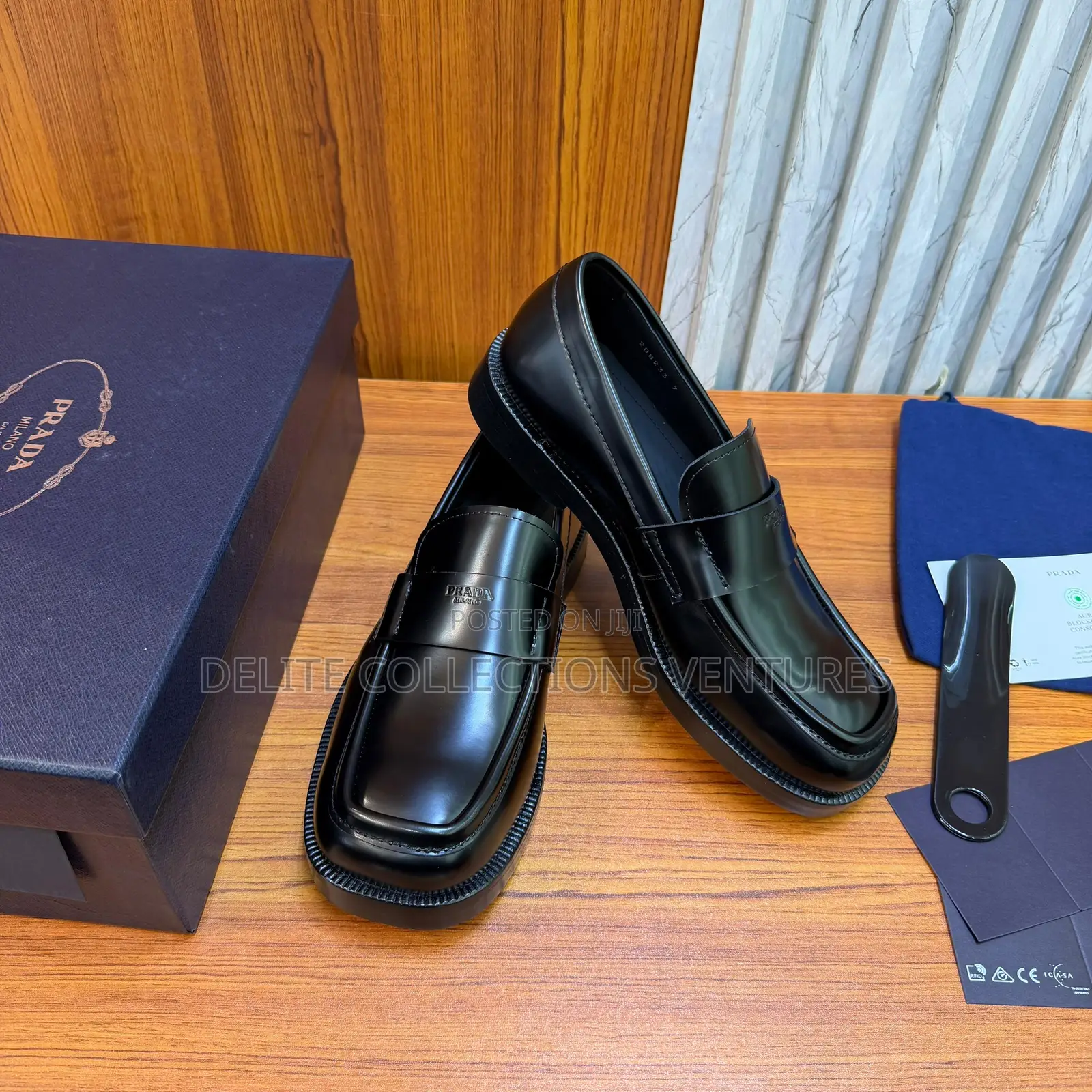 Luxury Update  Prada Brushed Leather Loafers. S