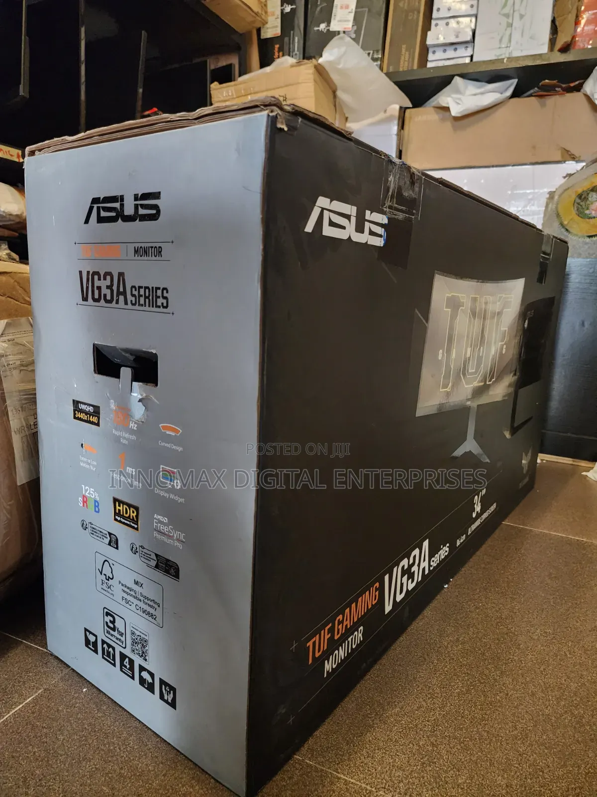 Asus Tuf Vg3a Series Ultra-Wide Curved Screen 180hz 125%Srgb HDR 1ms
