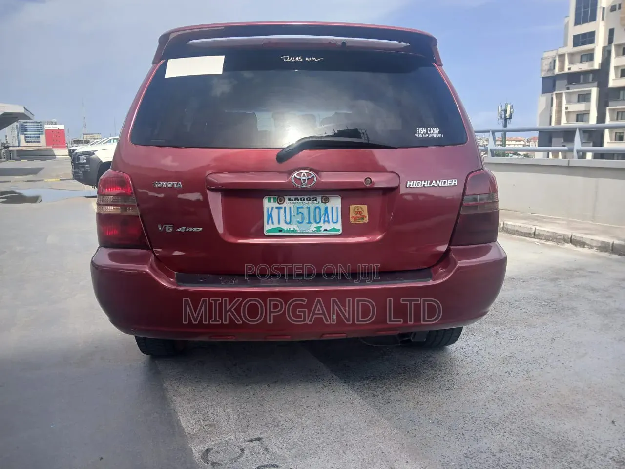 Toyota Highlander V6 AWD 2003 Red