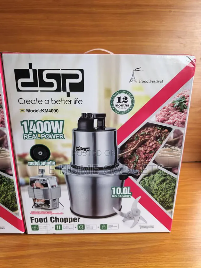 DSP Professional 10l 1400w Big Power Food Chopper (Model Km4090 I'm