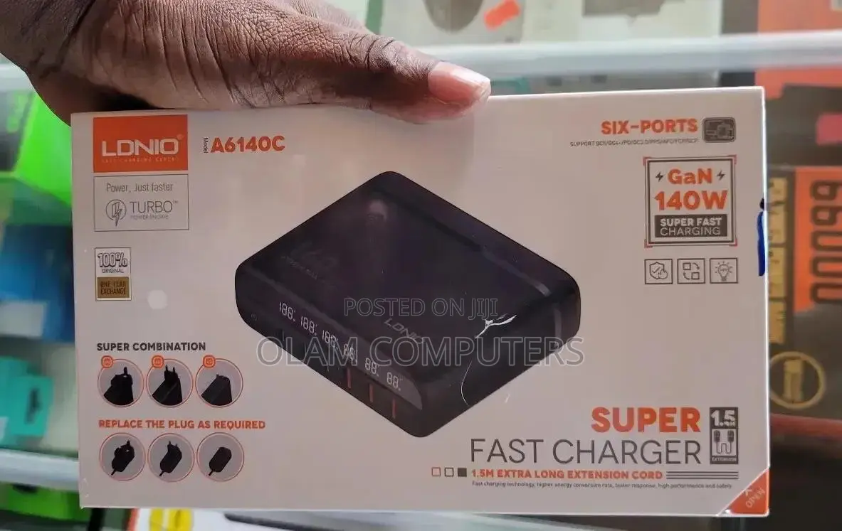 Ldnio A614oc Six Ports Gan 140w Super Fast Charging