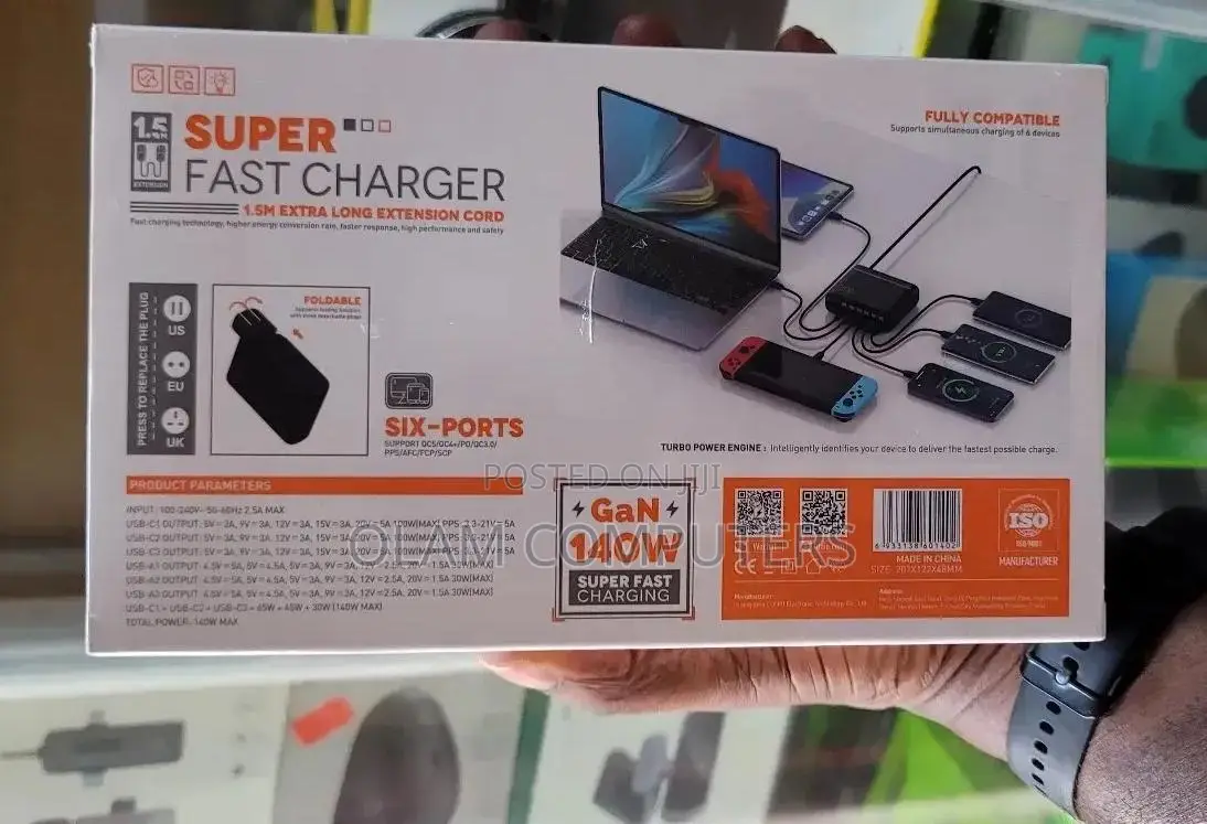 Ldnio A614oc Six Ports Gan 140w Super Fast Charging