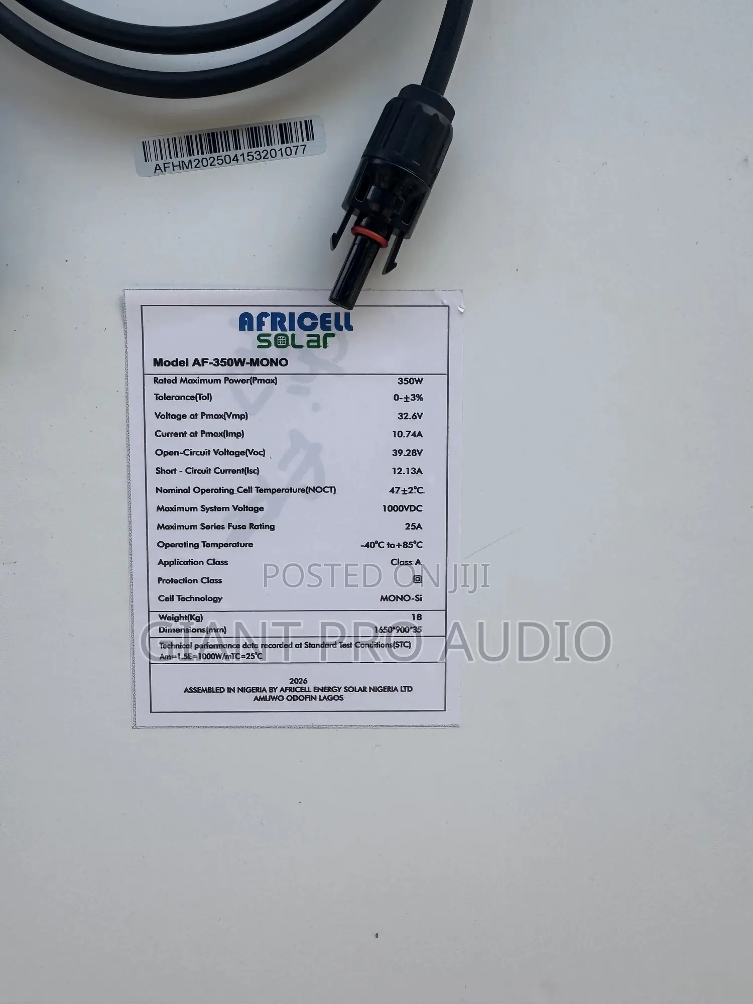 Africell Af-350w-Mono Solar Panel