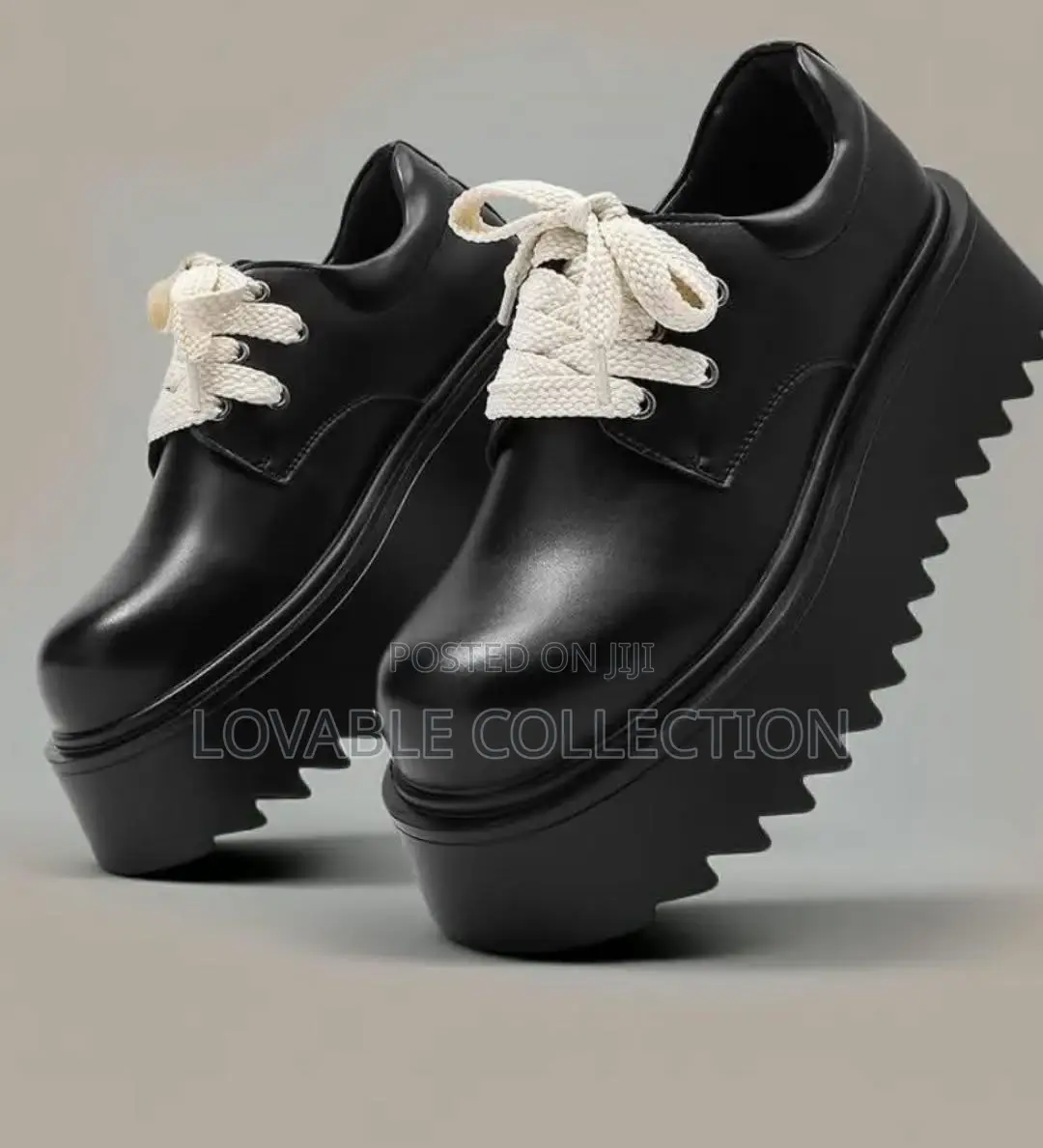 High-platform Sawtooth Derby Shoes
