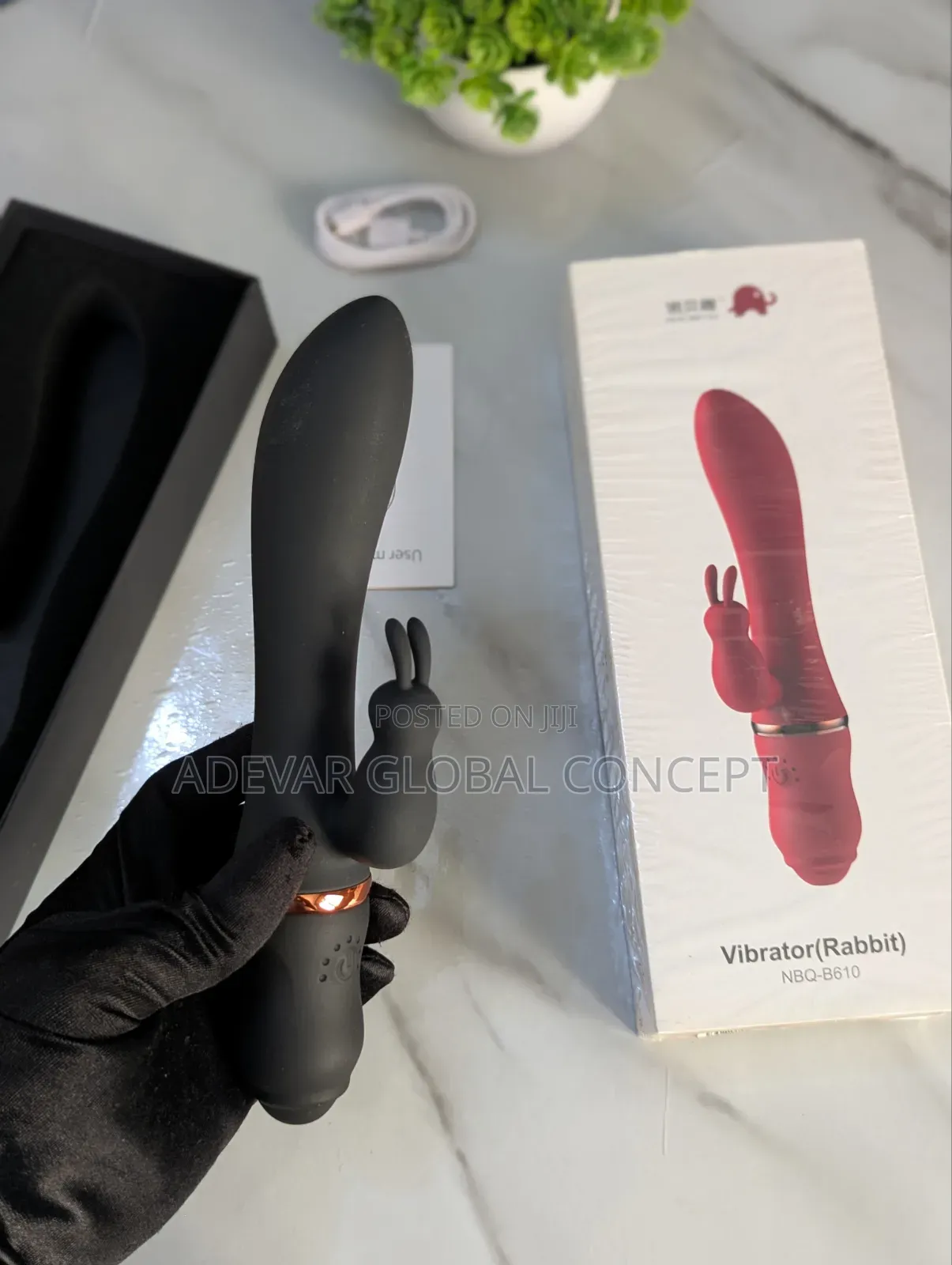 Cute Rabbit G Spot Clitoris Double Shock Vibrator Sex Toy for Women