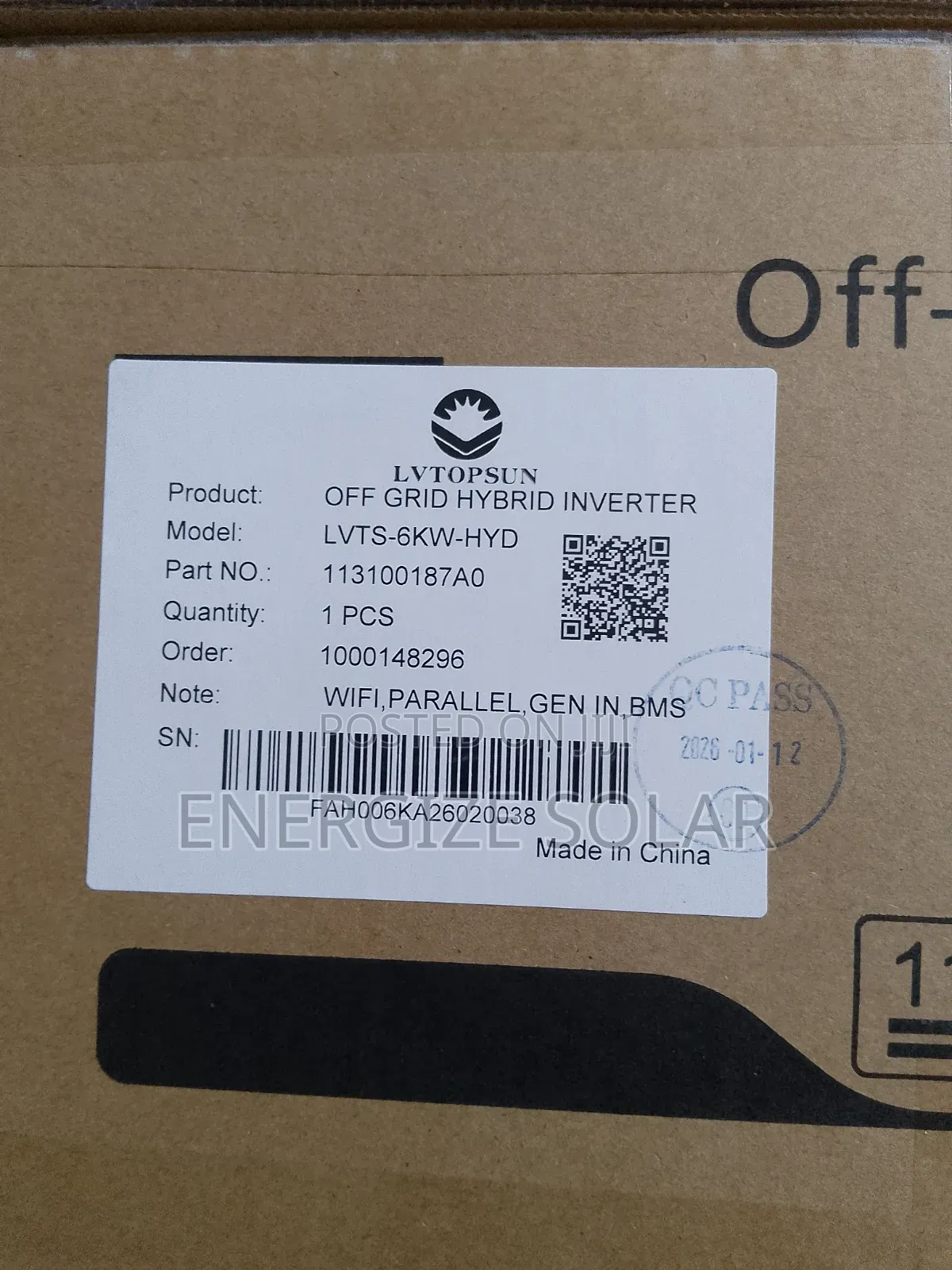 6kva 48v Lvtopsun Hybrid Inverter
