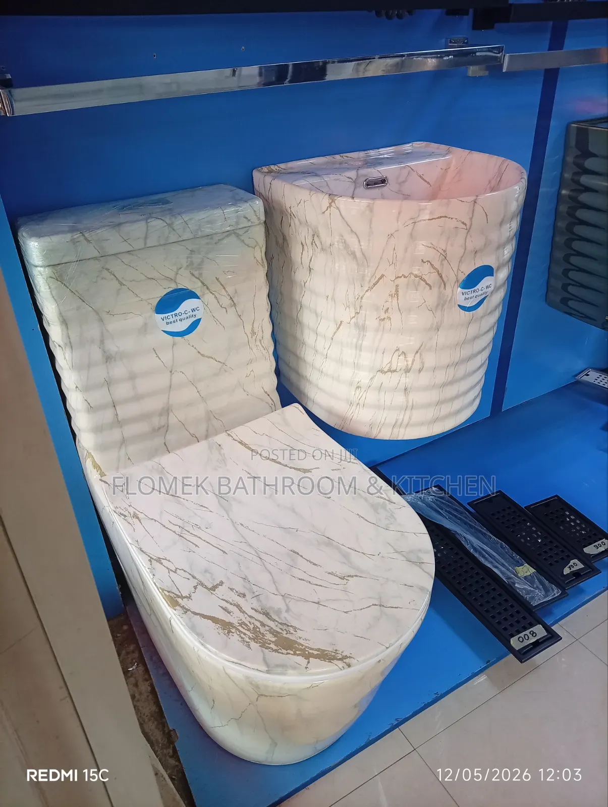 Victro-C Designer Marble-Effect Bathroom Suite