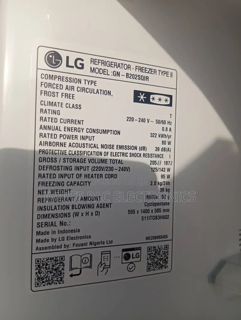 Lg Smart Inverter 205 Litre Fridge Double Door Fast Freezing > 10yrs