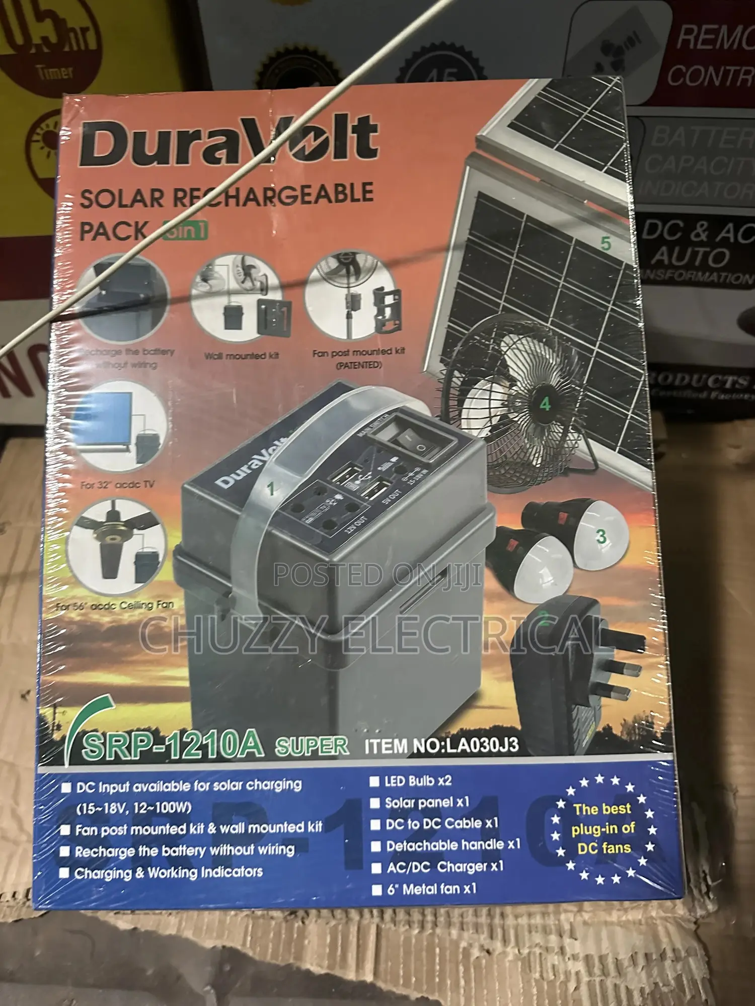 Solar Rechargeable Pack 5-in-1