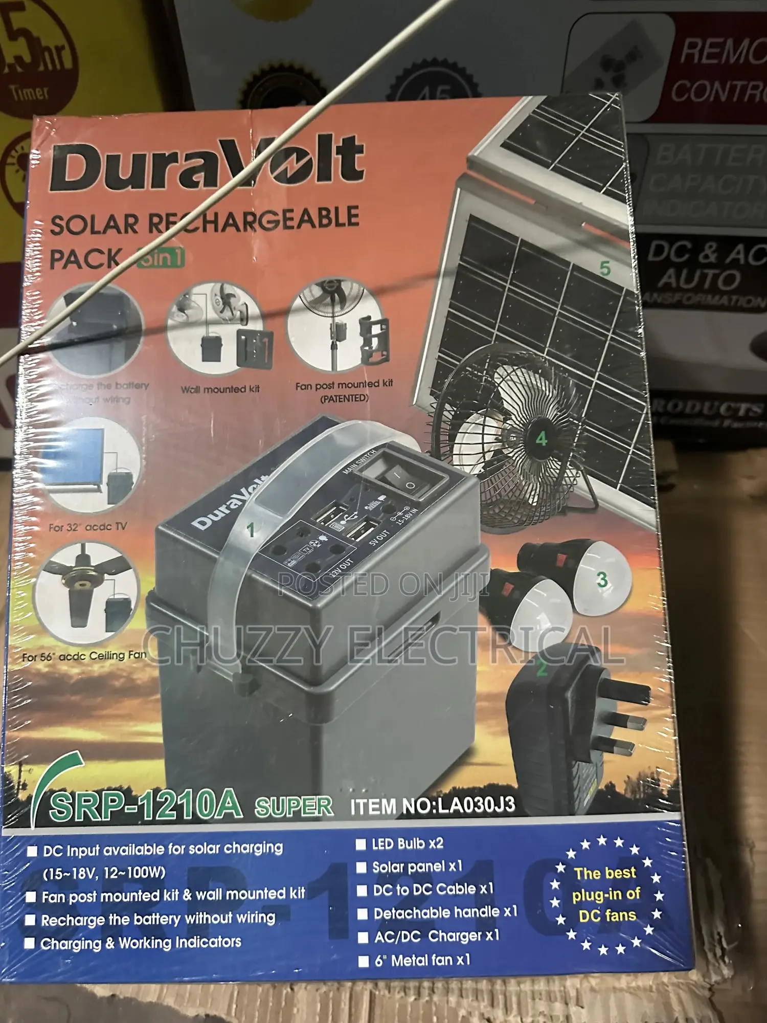 Solar Rechargeable Pack 5-in-1
