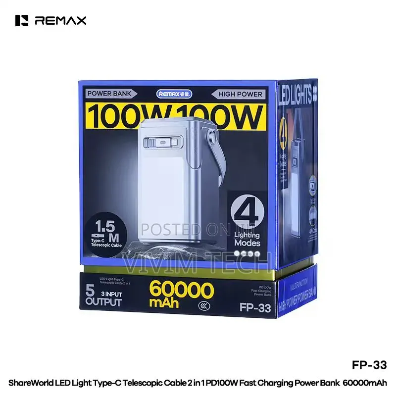 Fp-33 100w 60,000mah Remax Powerbank