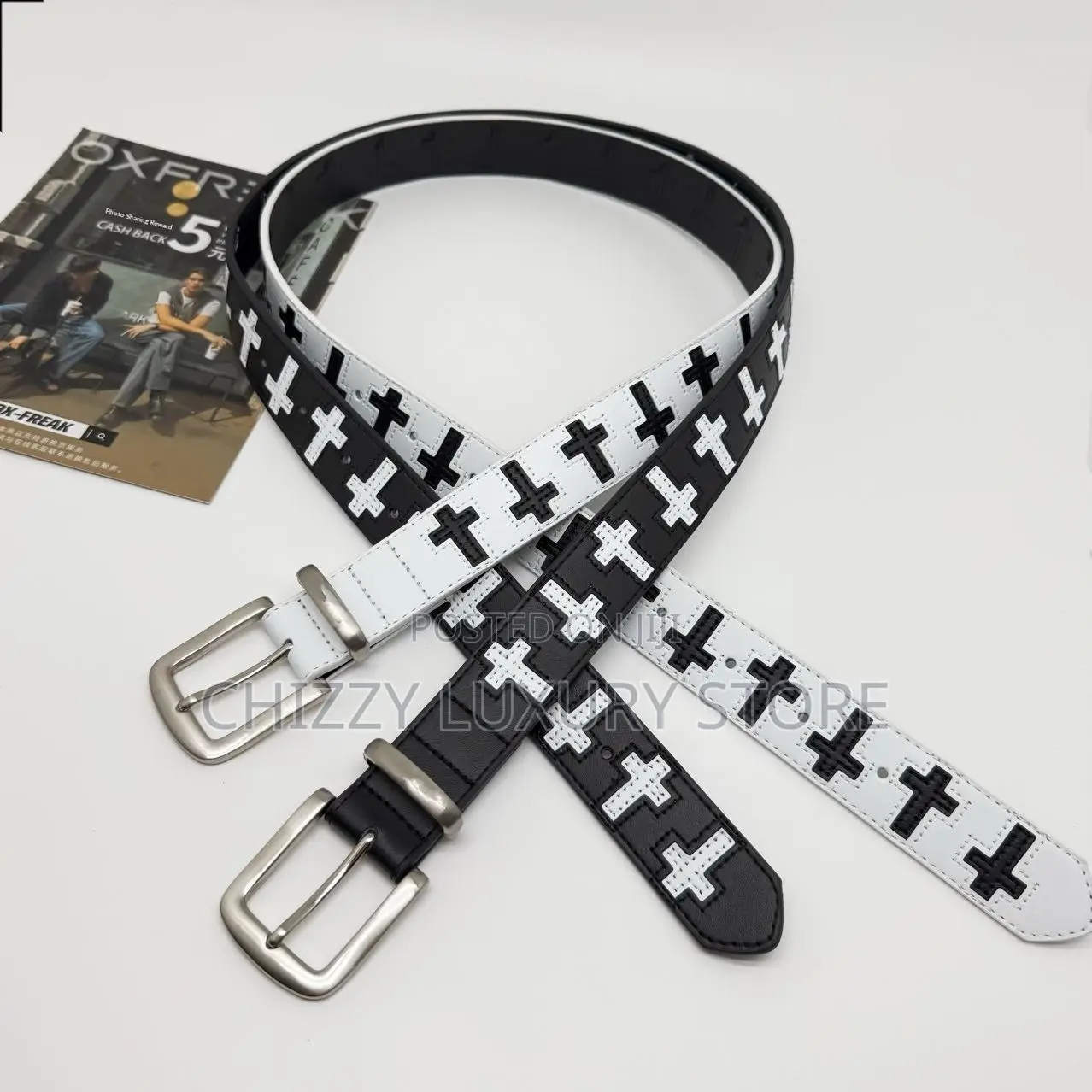 Chrome Hearts Quality Luxury Men Genuine Leather Belt