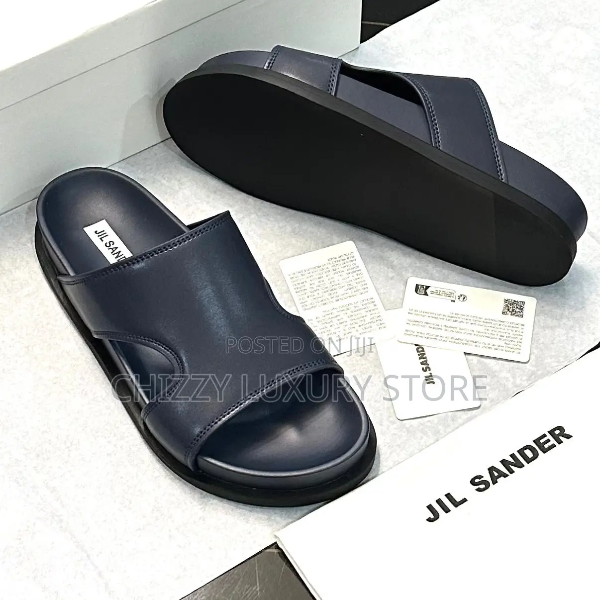 Jil Sander Quality Luxury Men Genuine Leather Pams