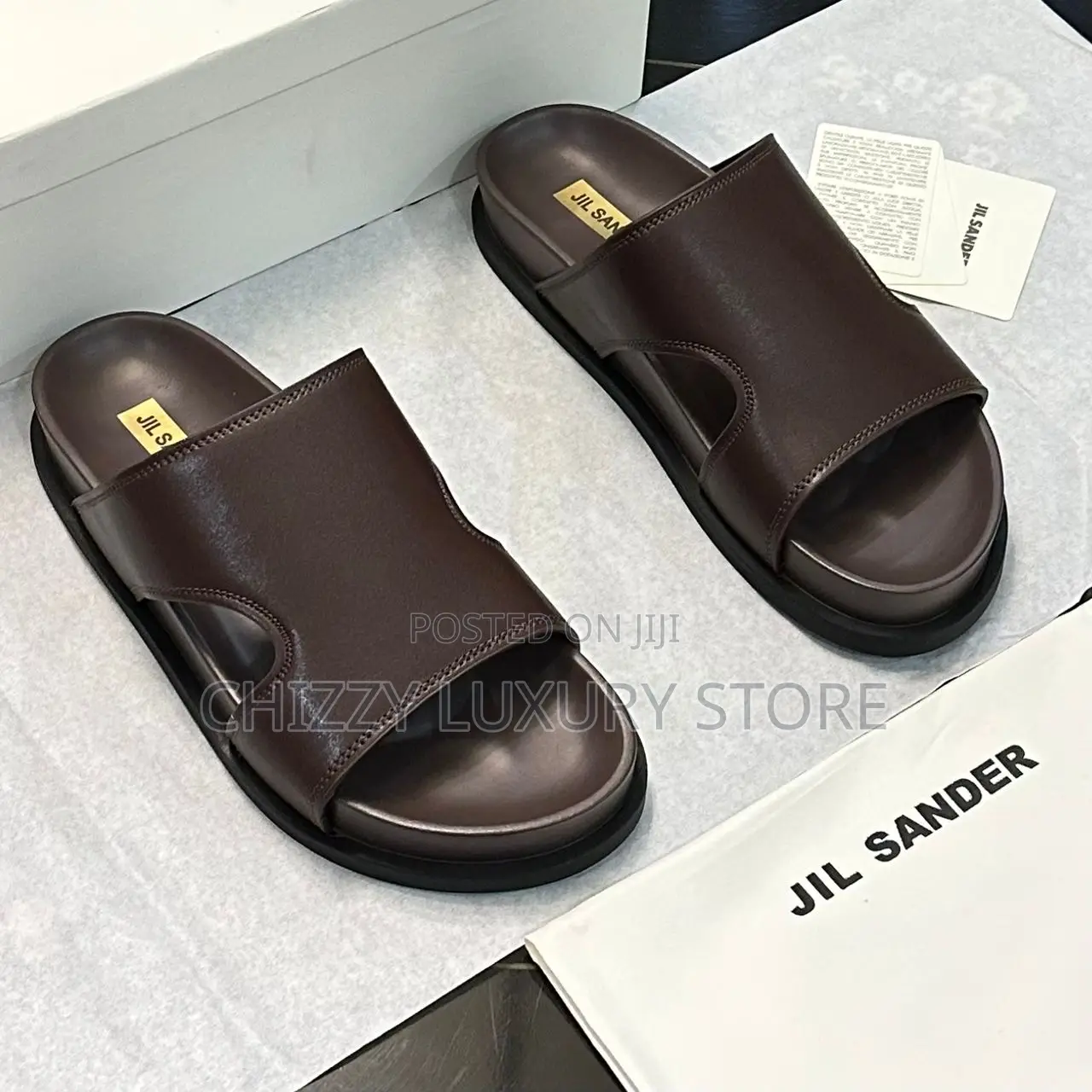 Jil Sander Quality Luxury Men Genuine Leather Pams