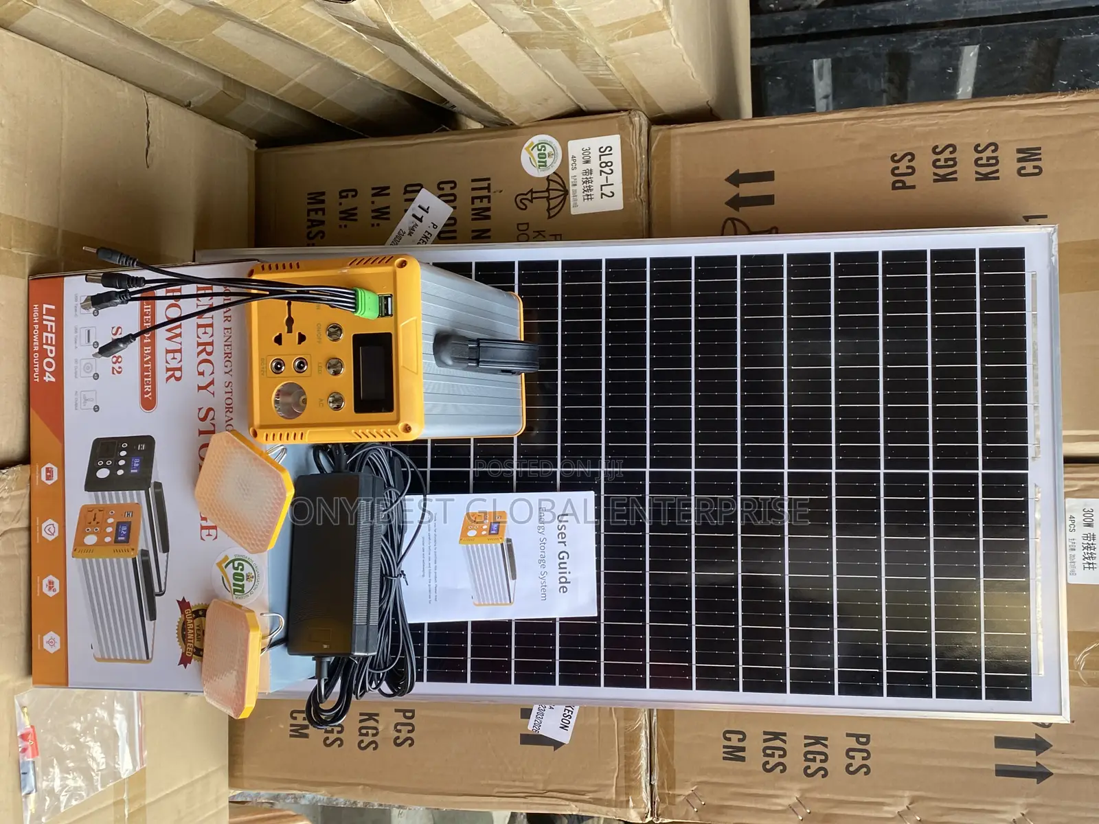 300watts Solar Generator With 50watts Panel 2bupbs and Adapter
