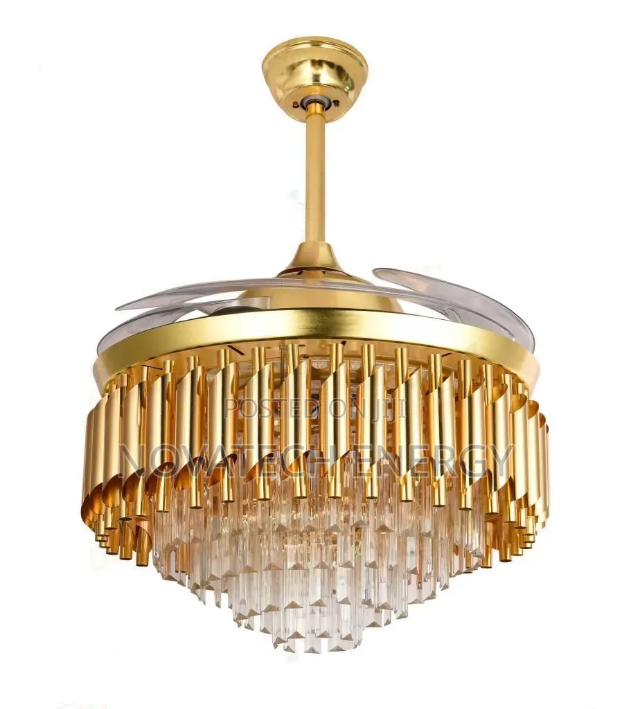 Luxury Royal Crystal Chandelier Fan Light