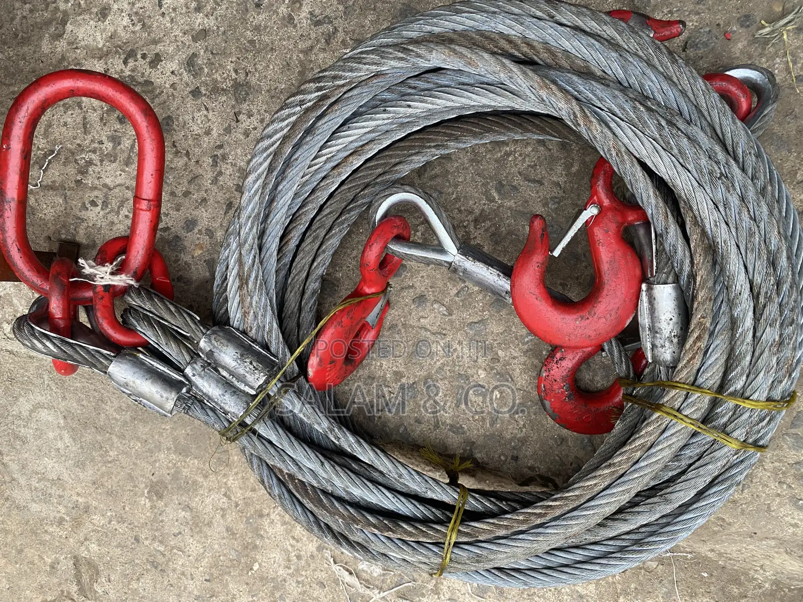20–25 Tons 4-Leg Steel Wire Rope Lifting Sling – Heavy Duty Crane Lift