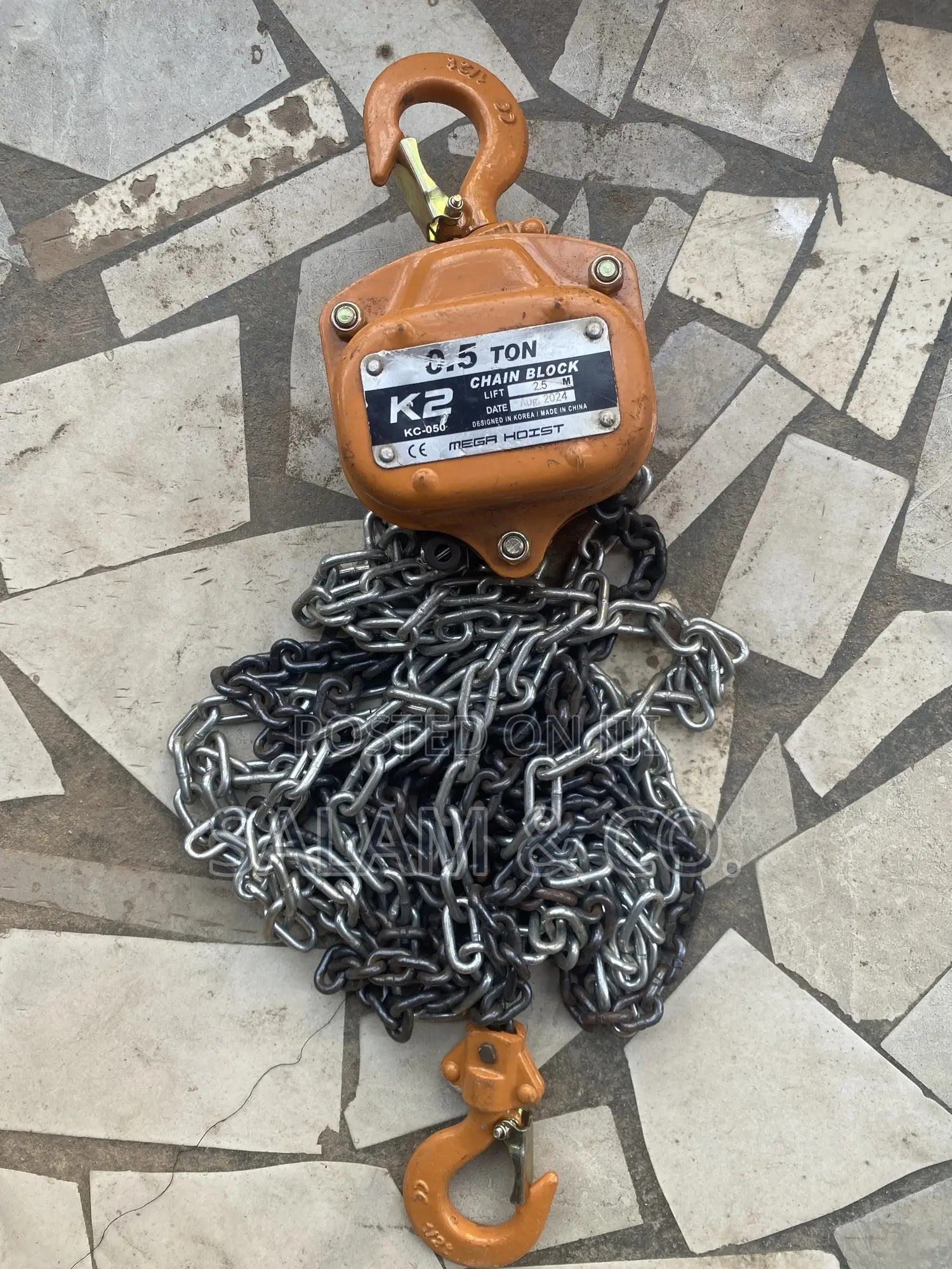 0.5 Ton Manual Chain Block – Heavy Duty Hand Chain Hoist