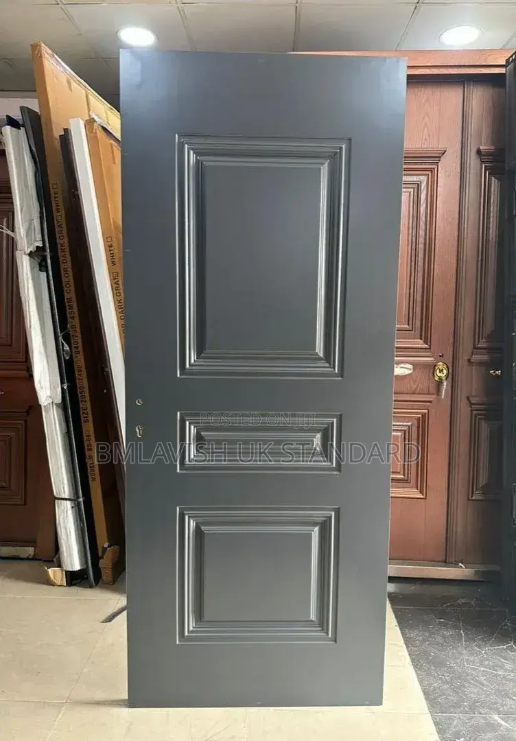 Black WPC Door Water Resistant