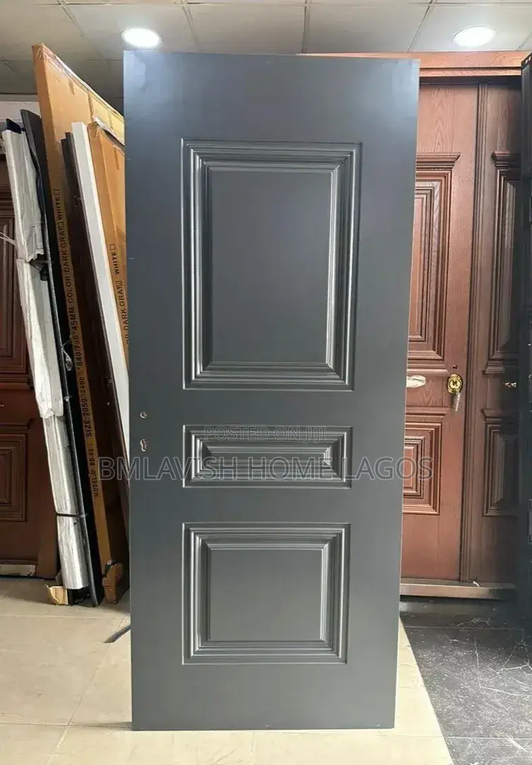 Black WPC Door Water Resistant
