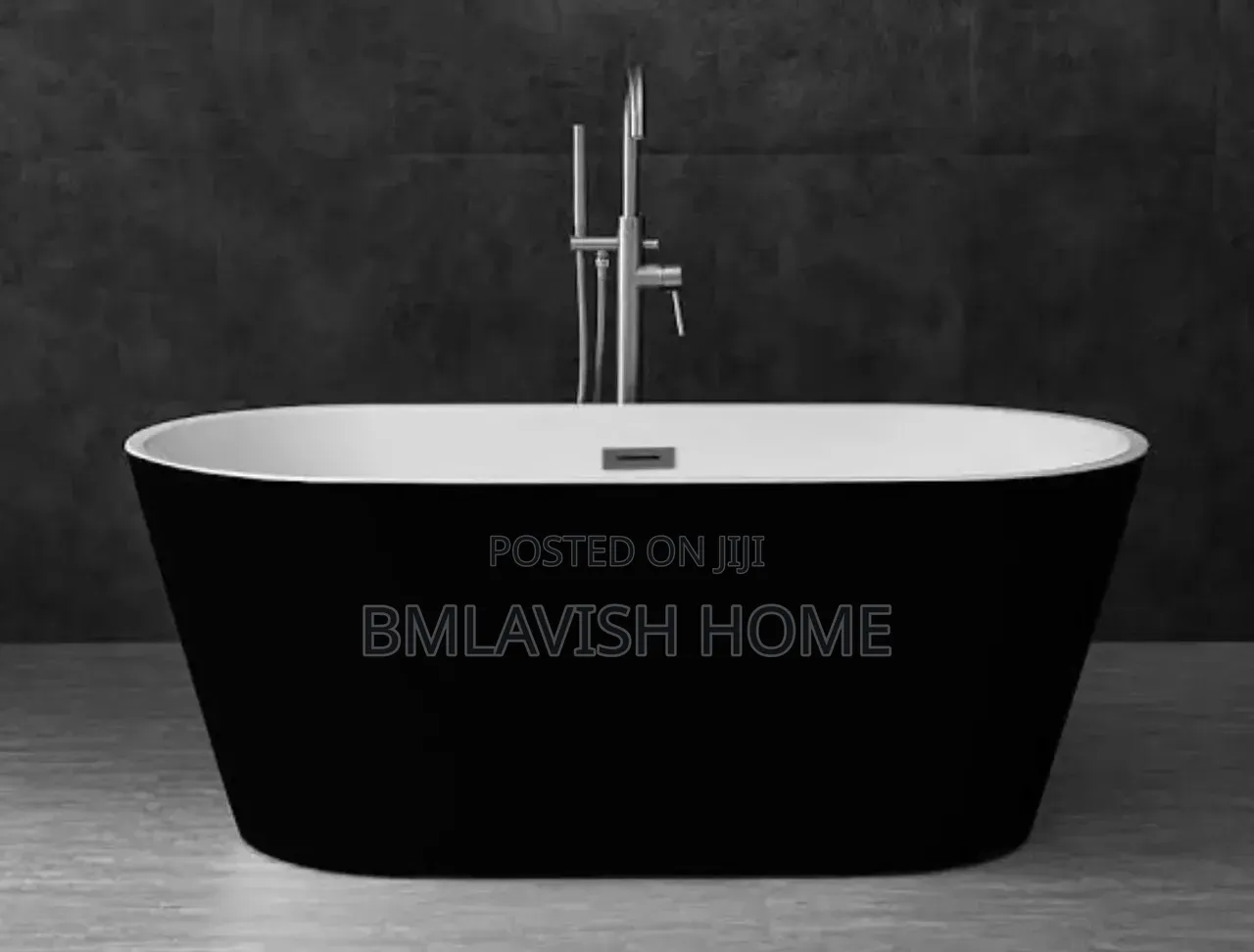 Black and White Acrylic Bathtub