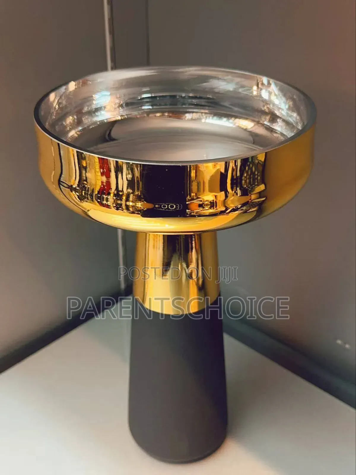 Black and Gold Ceramic Decorative Vase