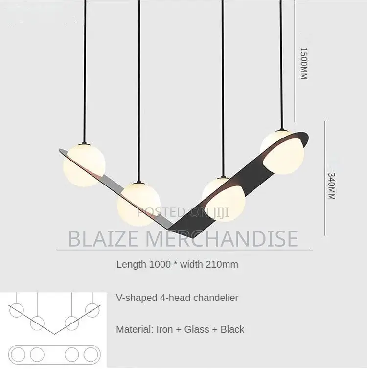Chandelier, 4 Light Sources Ceiling Light Led Round Pendant Lighting