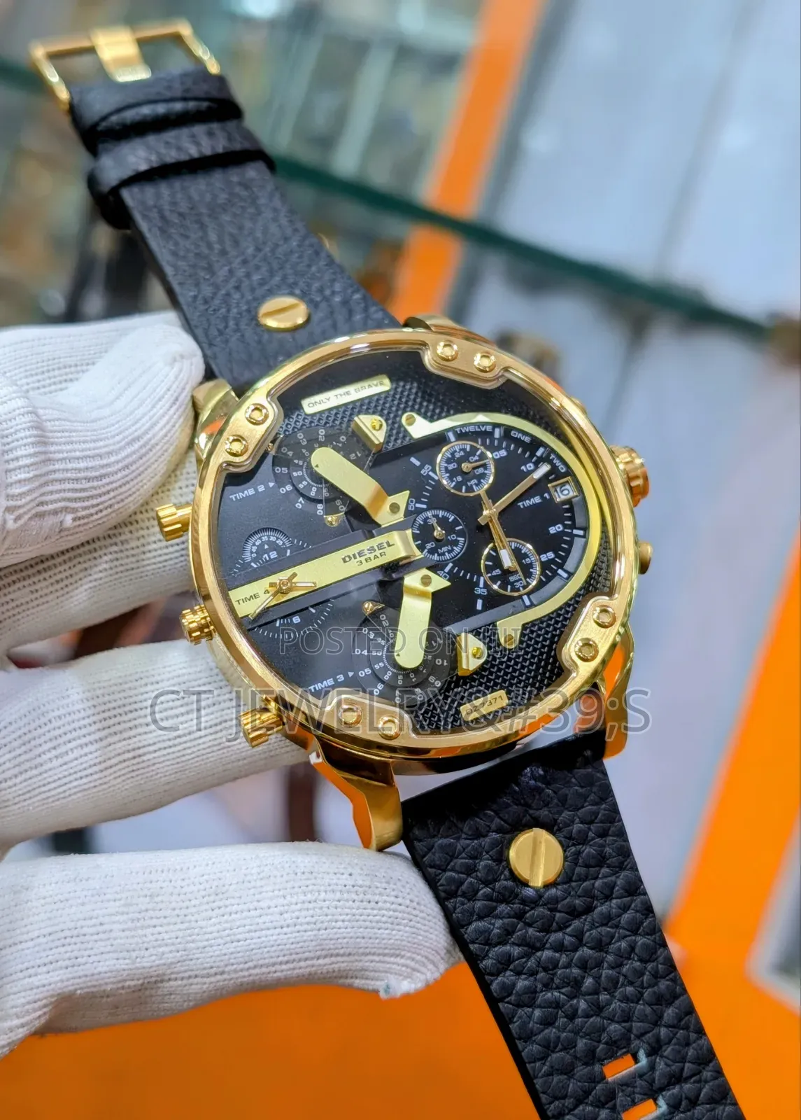 Diesel Men's Mr. Daddy 2.0 Dz7371 Wristwatch a Gold-Tone Stainless