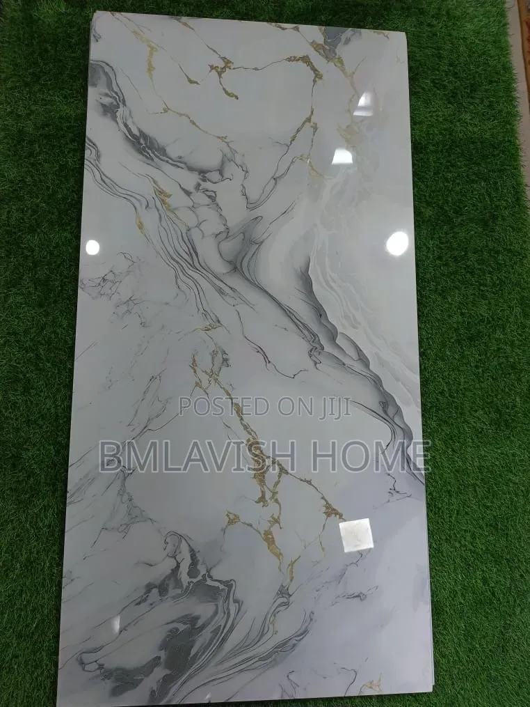 60x120cm Glossy Marble-Style Floor Tile.
