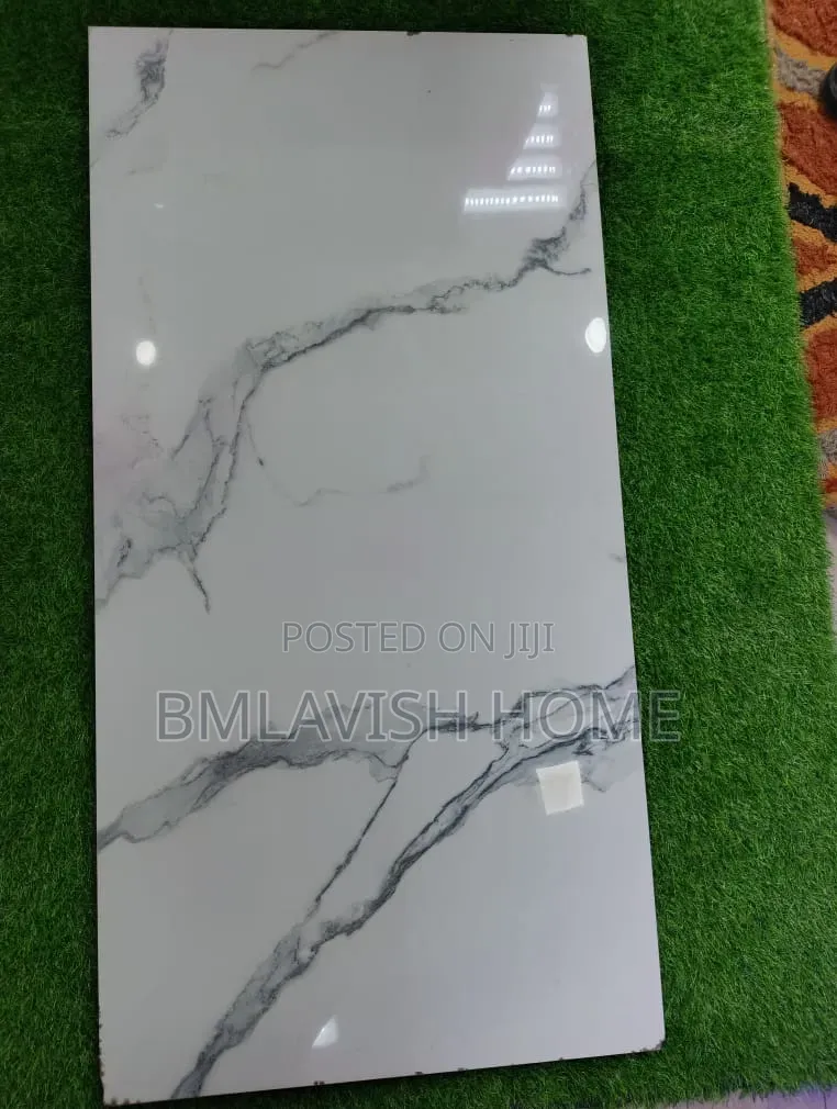 White and Grey Marble 60x120cm Glossy Polished Floor Tile