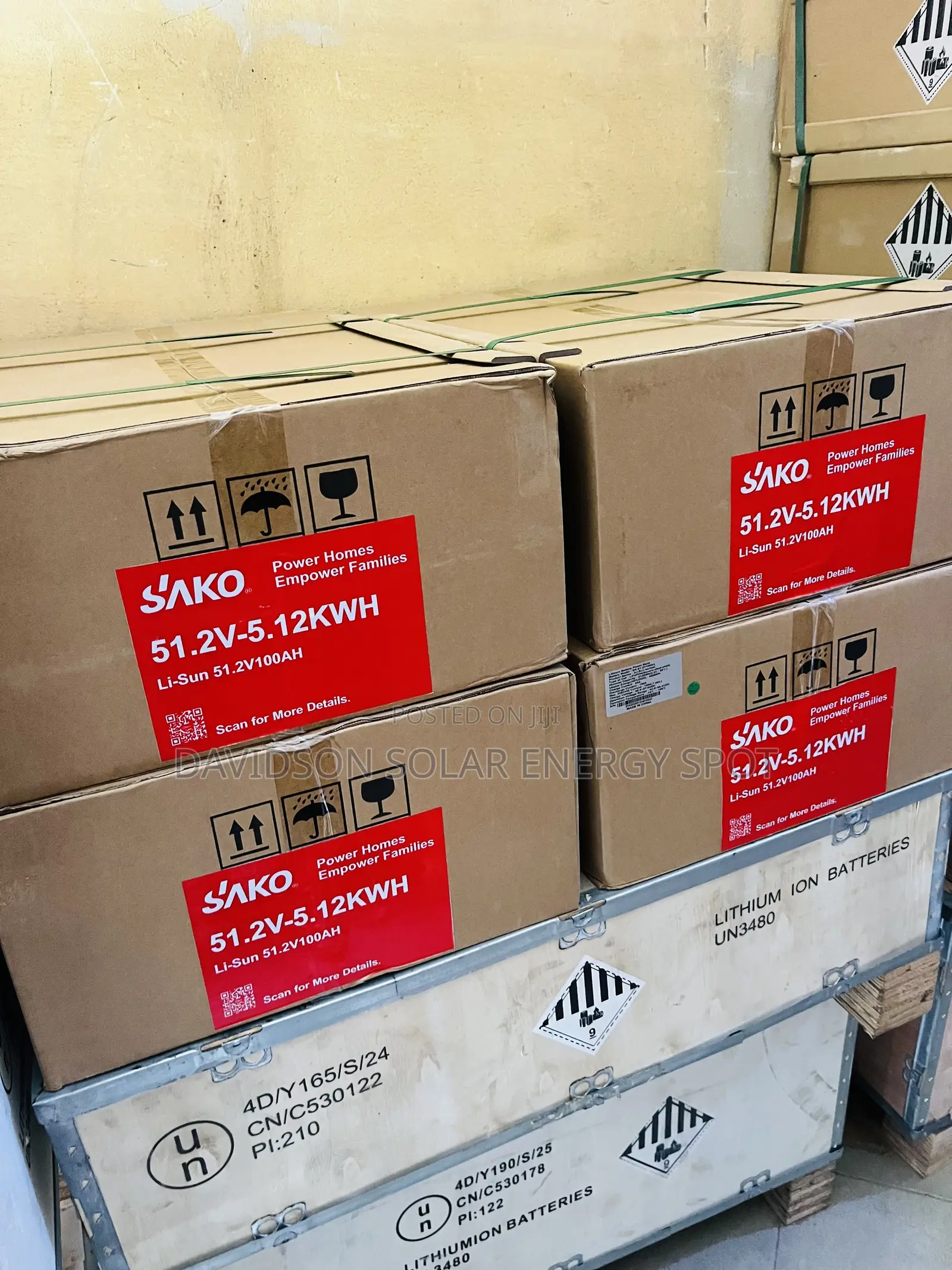 5.12kwh 51.2v Sako Solar Lithium Ion Battery With Bluetooth and Wi-Fi