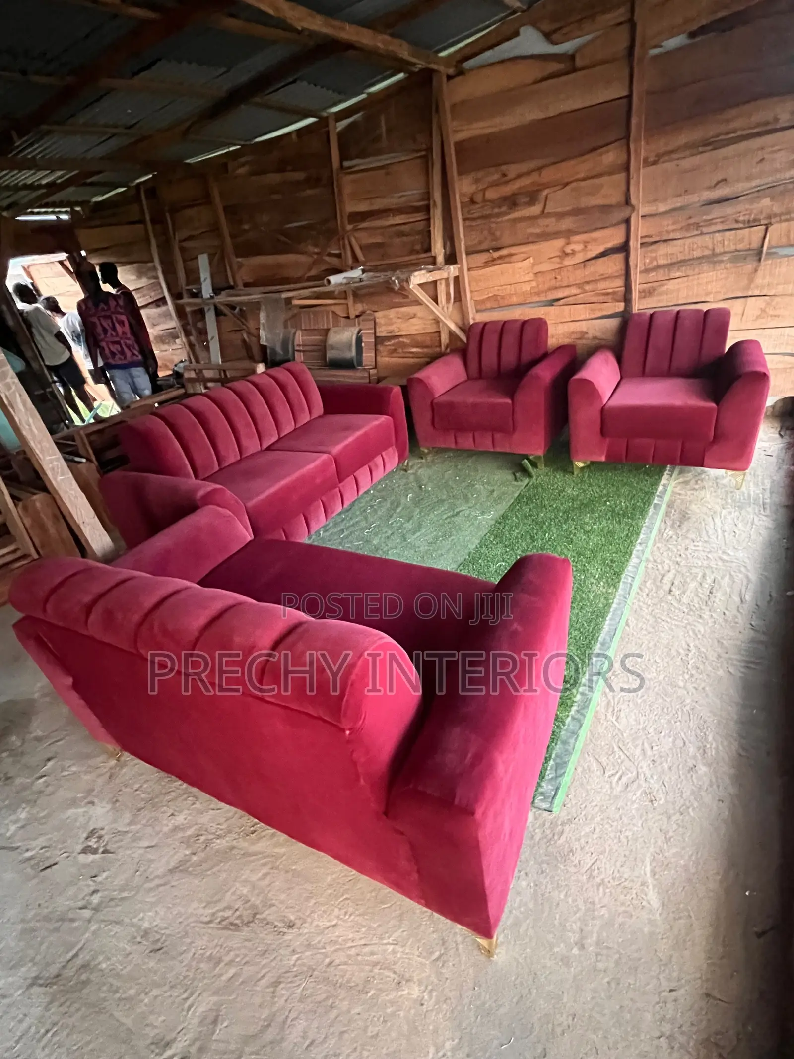Wine Color Elegant Furniture Set