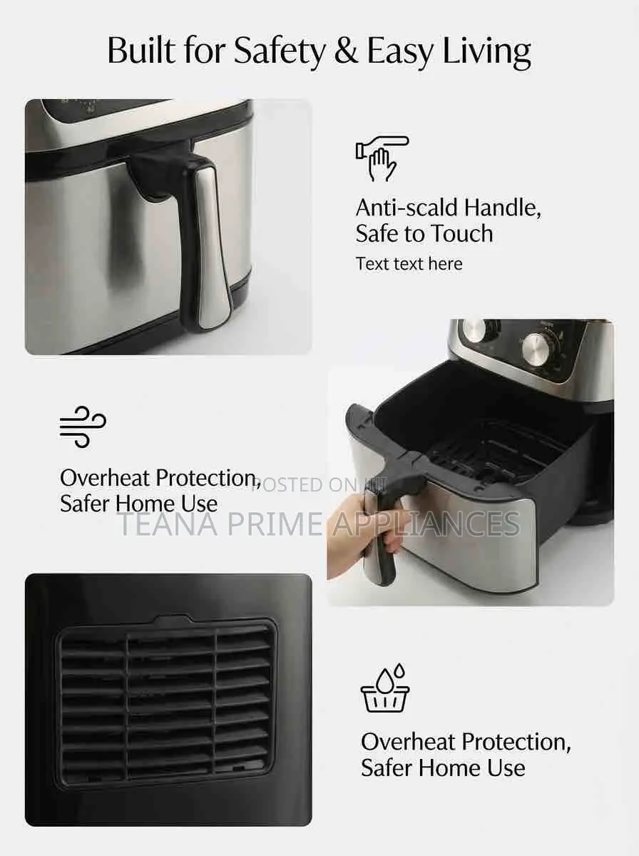 Air Fryer -12l Large Capacity Stainless Steel Air Fryer