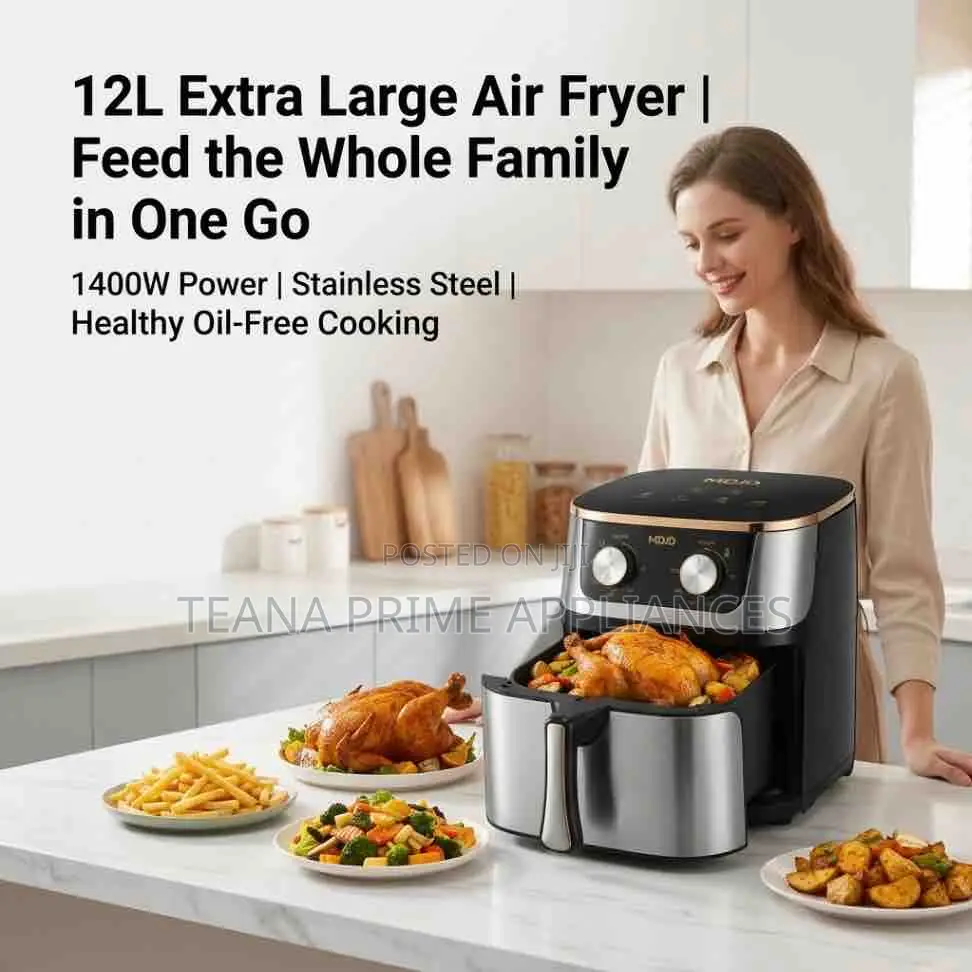 Air Fryer -12l Large Capacity Stainless Steel Air Fryer