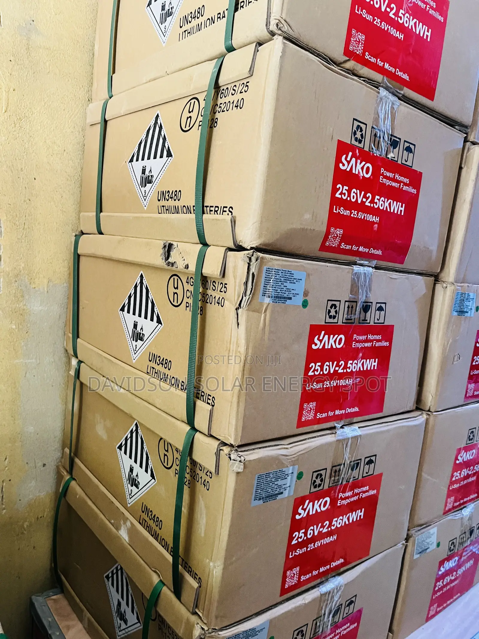 2.56kwh 24v Sako Solar Lithium Ion Battery With Bluetooth and Wi-Fi