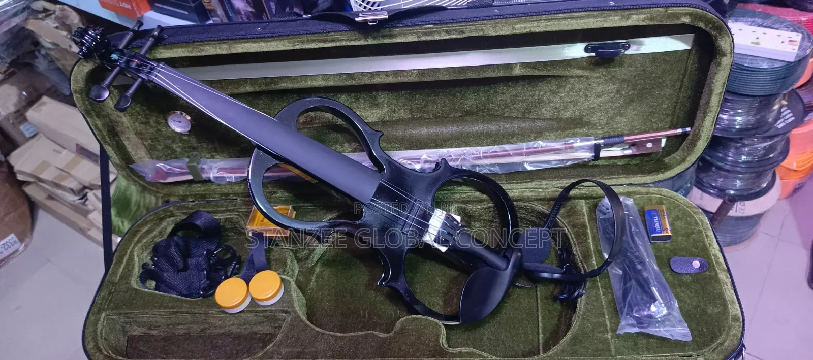 Classic Audio Electric Violin With 3 Rosin - Black