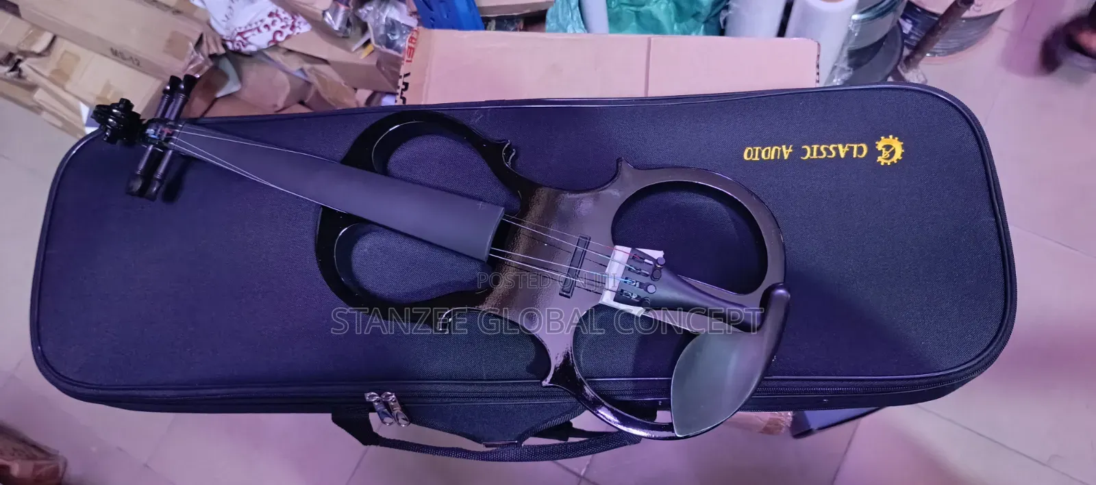 Classic Audio Electric Violin With 3 Rosin - Black