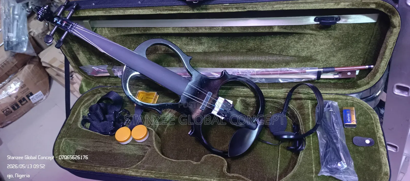 Classic Audio Electric Violin With 3 Rosin - Black