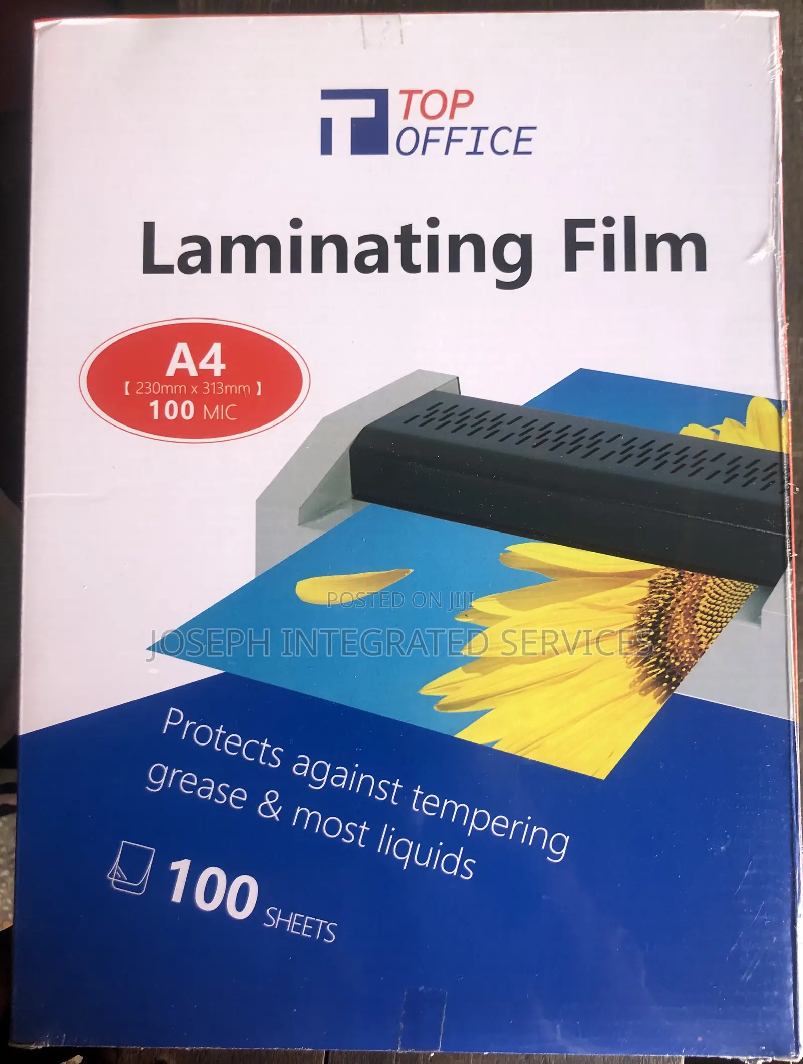 Top Office Laminating Film Pack Contains 100 A4 Sheets